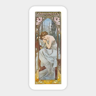 Alphonse Mucha - Nocturnal Slumber Sticker